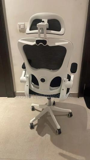 Trendy Egornomic Office Swivel Chair With Lumbar Support - White