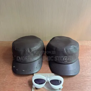 Chrome Leather Combat Cap