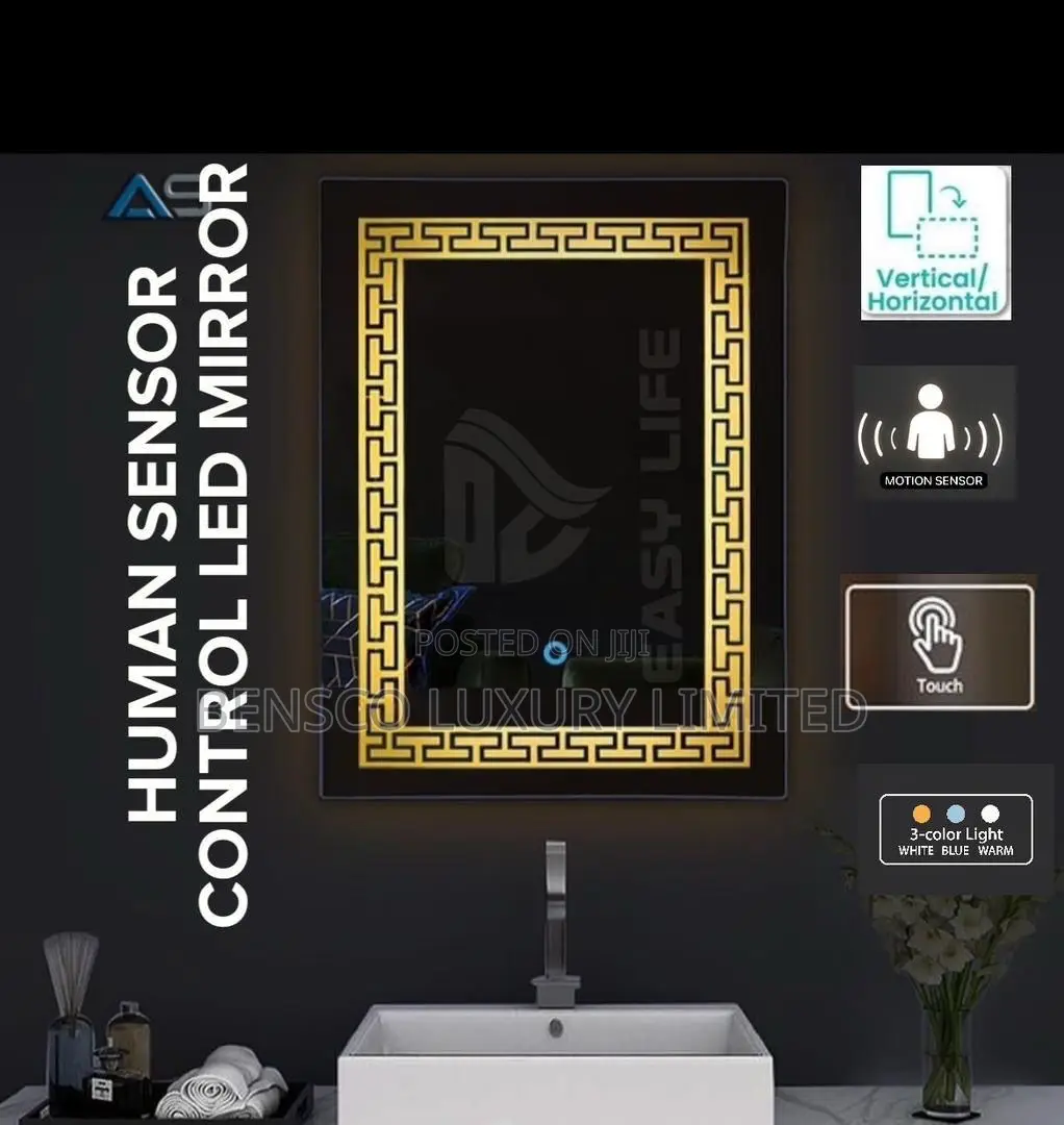 High Quality Human Sensor Control Led Bathroom Mirror