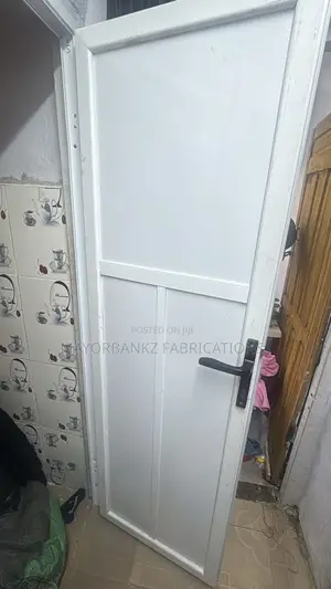 White Coated Aluminium Hinge Door