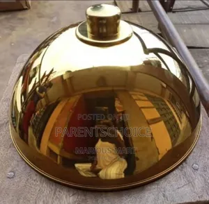 Gold Stainless Steel Food Cover Plate