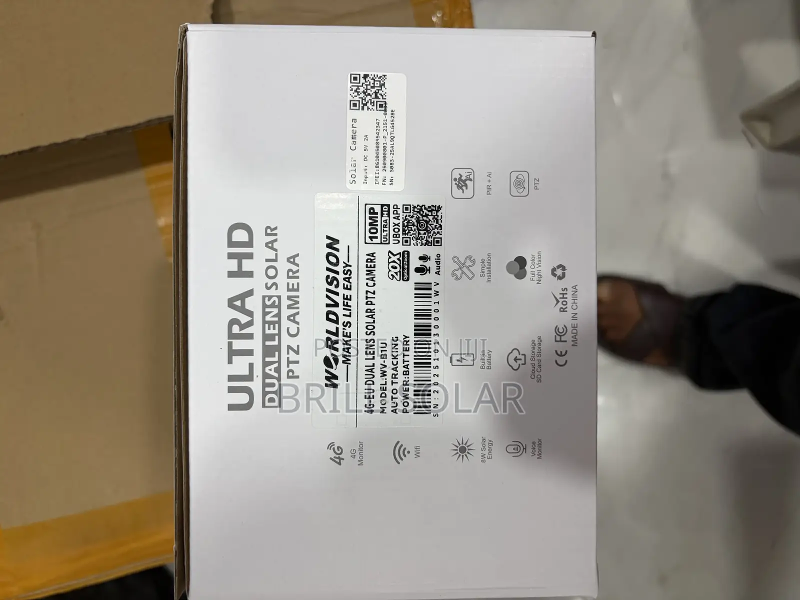 10mp Ultra Hd Worl-Vision Solar PTZ Camera