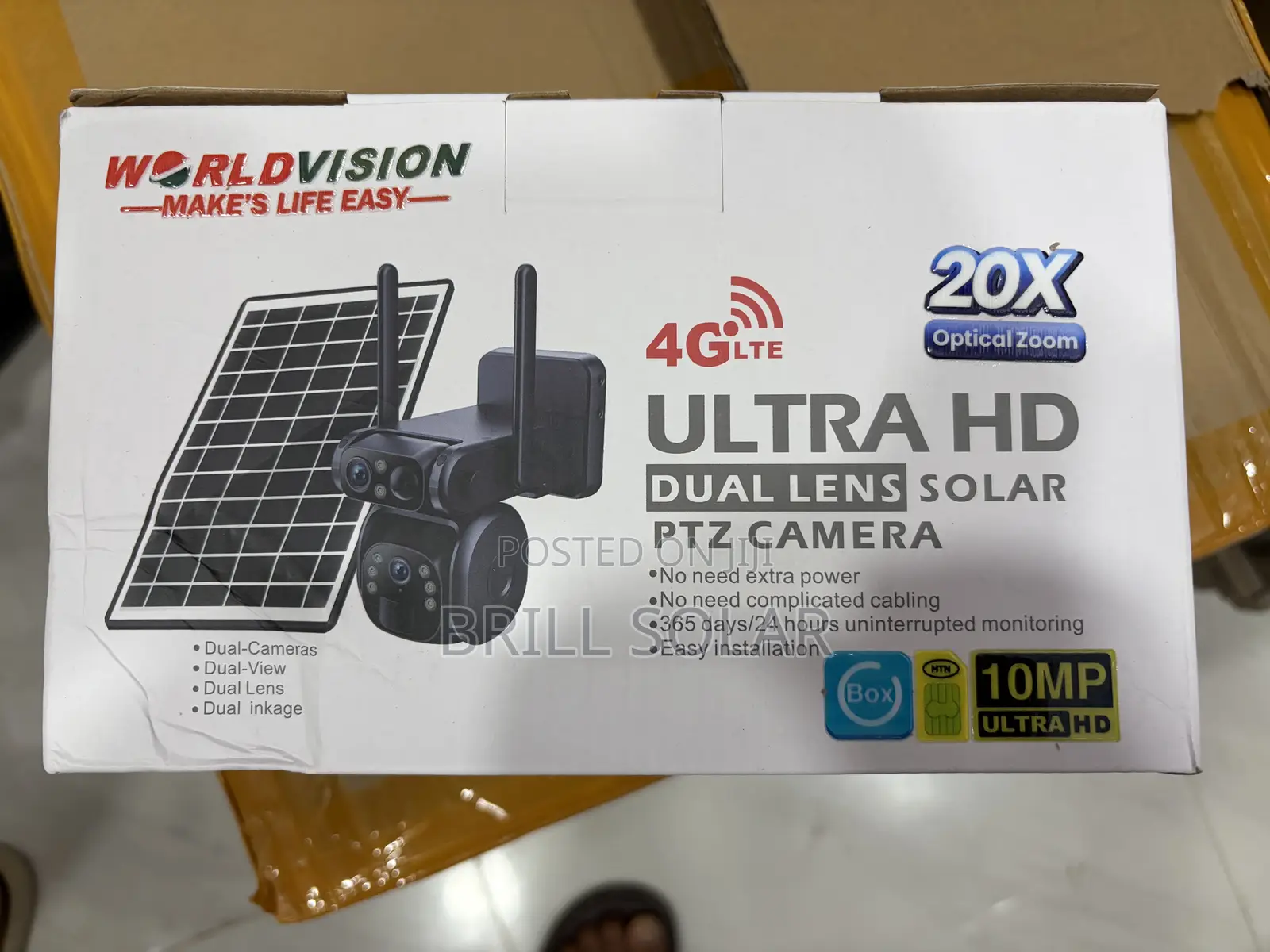 10mp Ultra Hd Worl-Vision Solar PTZ Camera
