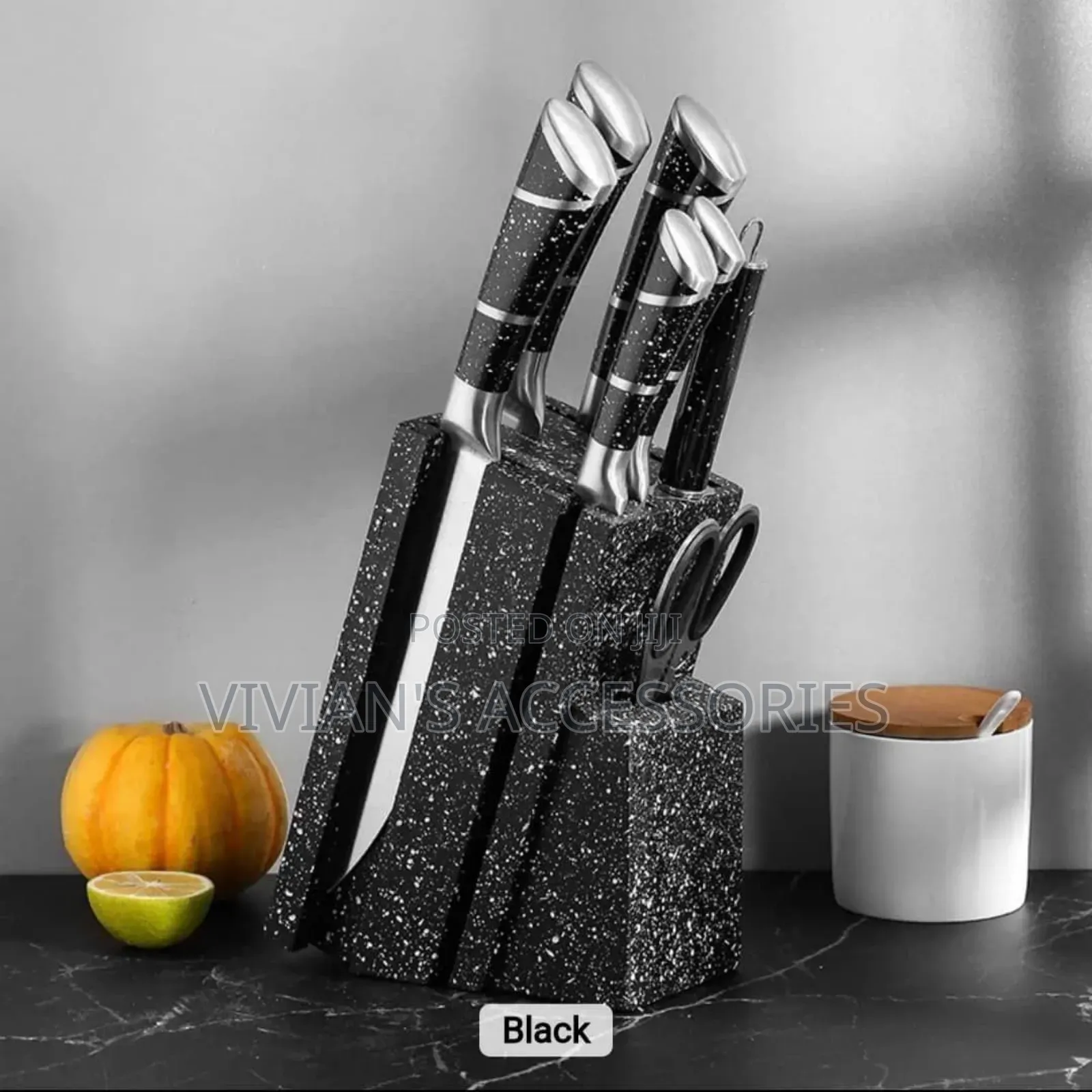Stainless Steel Quality Marble Kitchen Knife Set 