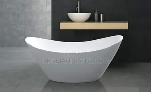 Canoe Shape White Acrylic Bathtub 75x170cm