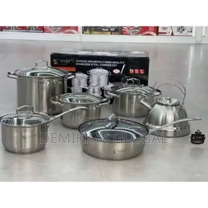 Stainless Pot Sets With Kettle Fry Pan 12 PCS