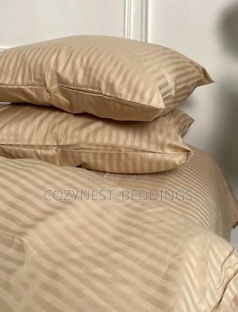 Stripe Bedsheet Set With Pillowcases
