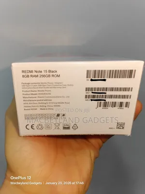 New Xiaomi Redmi Note 15 256 GB Black