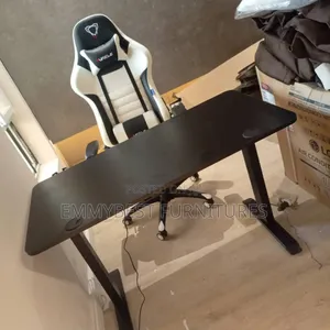 Computer Desk And Executive Leather Office Chair.