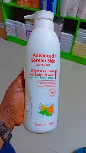 Advanced Korean Skin -Bright and Exfoliat Mint Leaf) Body Gel Wash