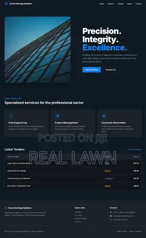 Professional Construction Civil Engineering Website Design
