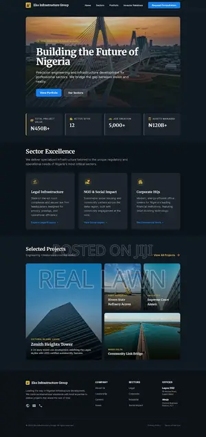 Professional Construction Civil Engineering Website Design