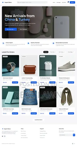 China Turkey Import Store Website – Catalogue Pre-order System