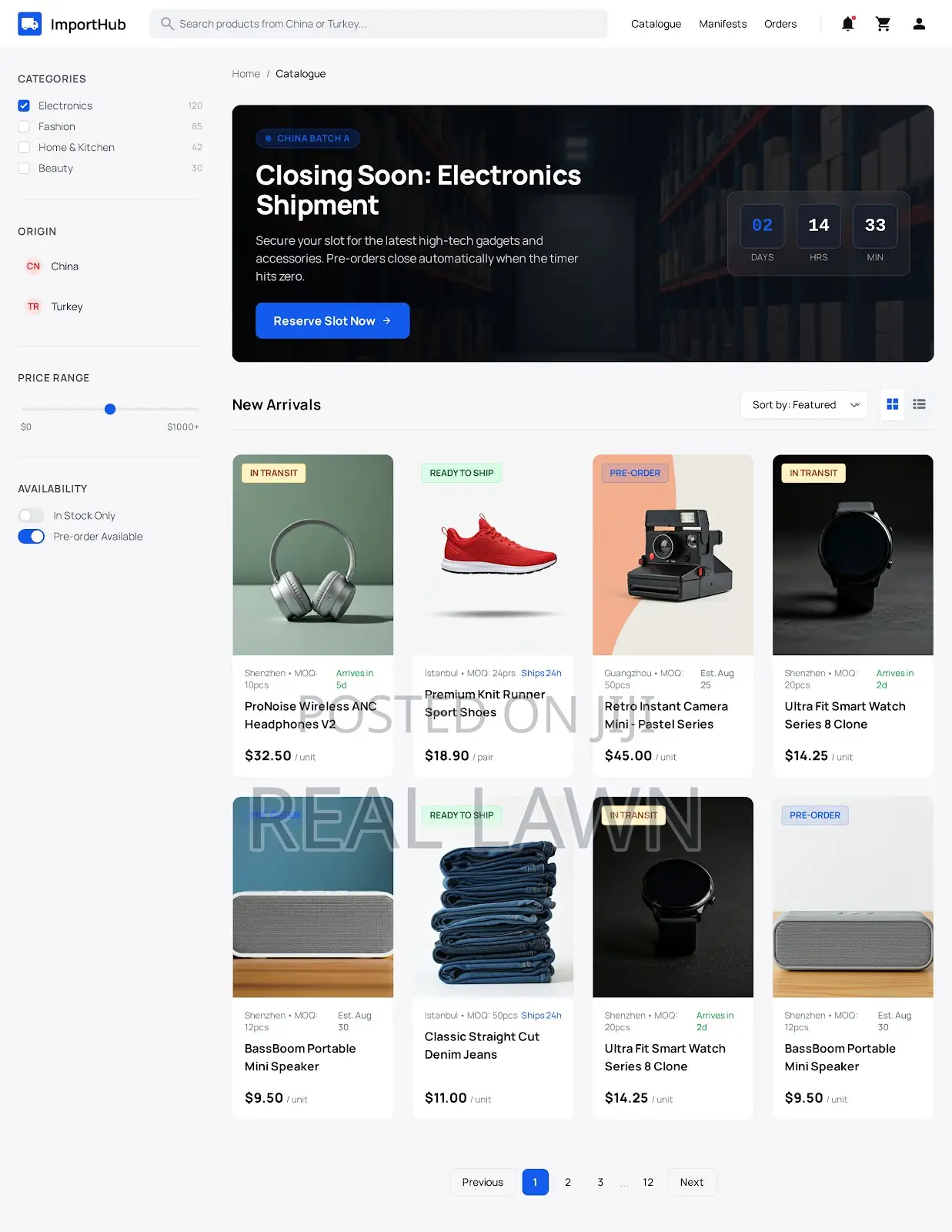 China Turkey Import Store Website – Catalogue Pre-order System