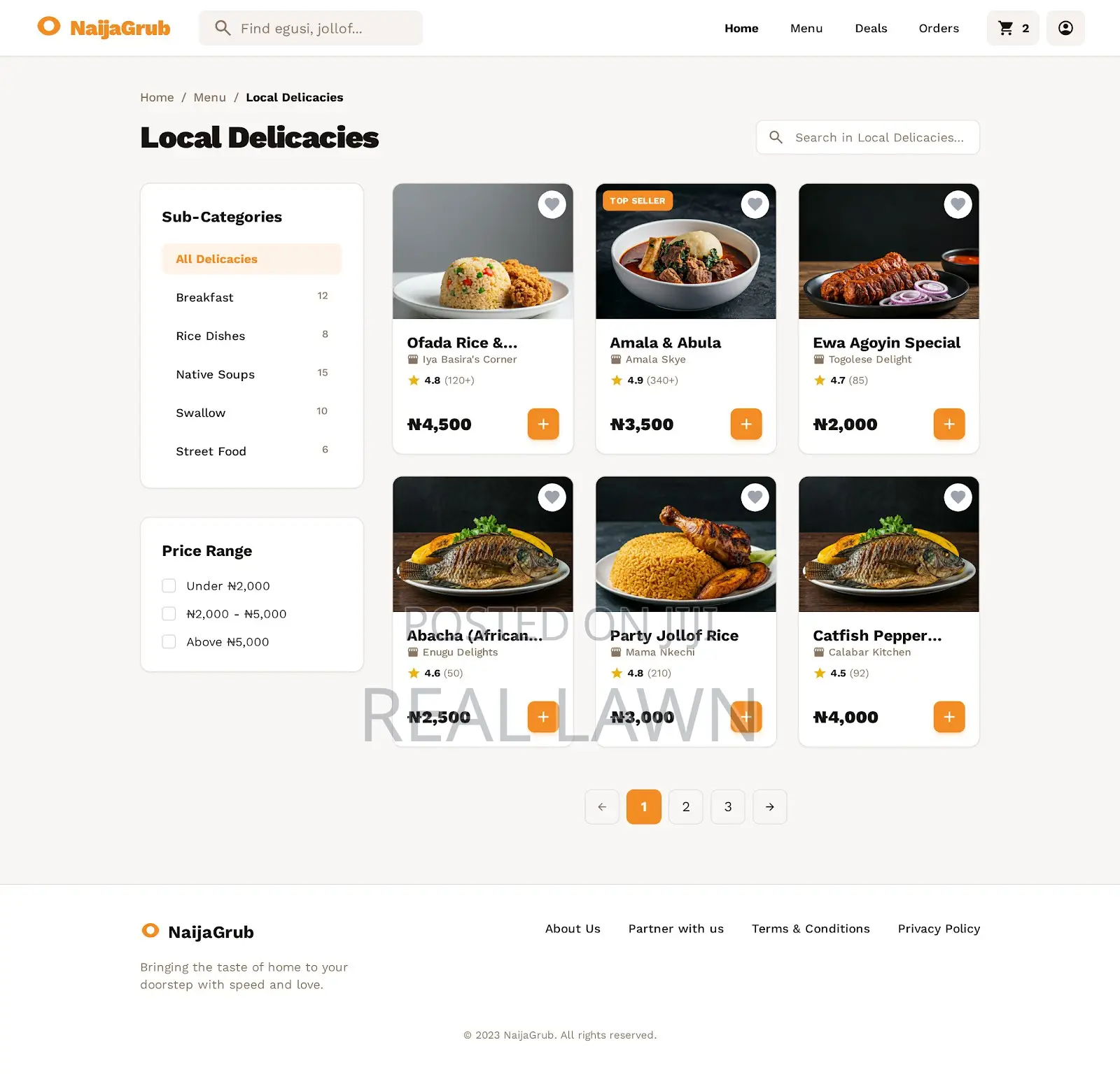 Professional Food Ordering Website For Restaurants Eateries