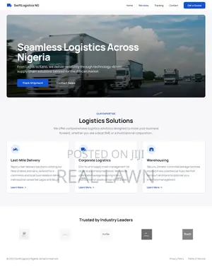 Logistics Website With Live Package Tracking System