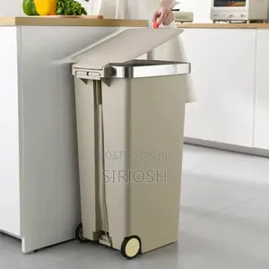 45l High Quality Pedal Bin With Wheel