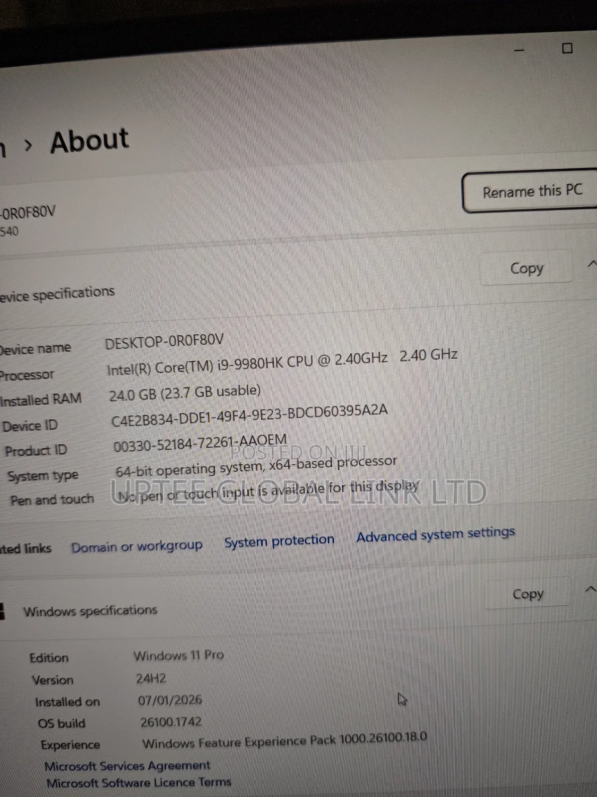 Laptop Dell Precision 5540 24GB Intel Core I9 SSD 512GB