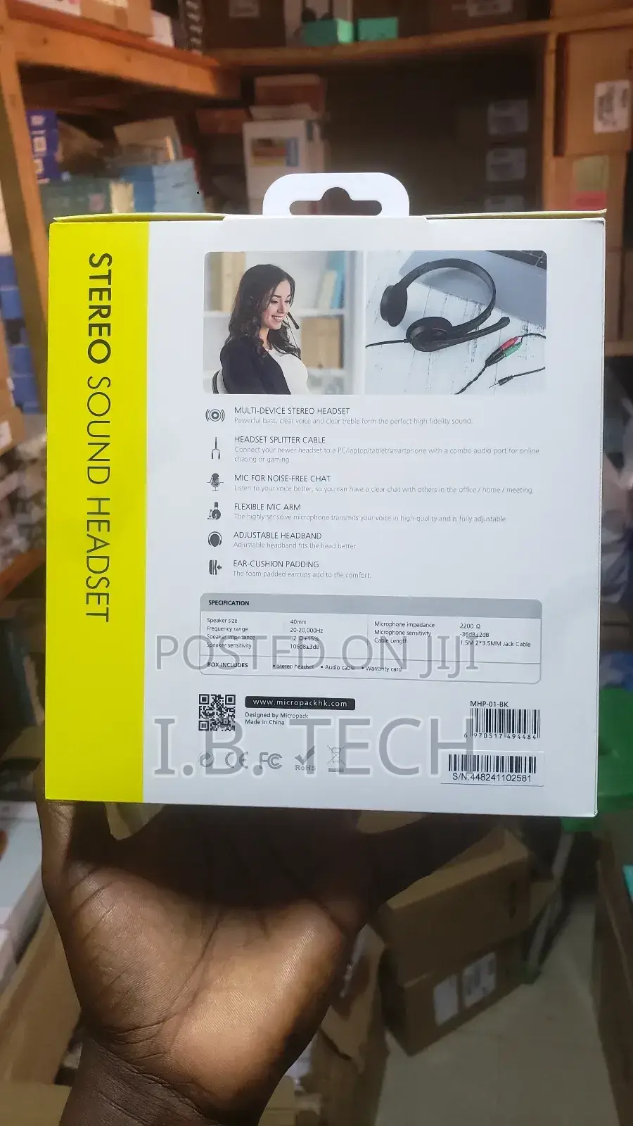 Micropack Stereo Auxiliary Wired Headset MHP-01