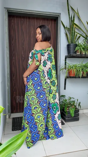Off Shoulder Ankara Maxi