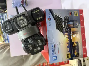 Solar Triple View Outdoor Camera Sim Enabled