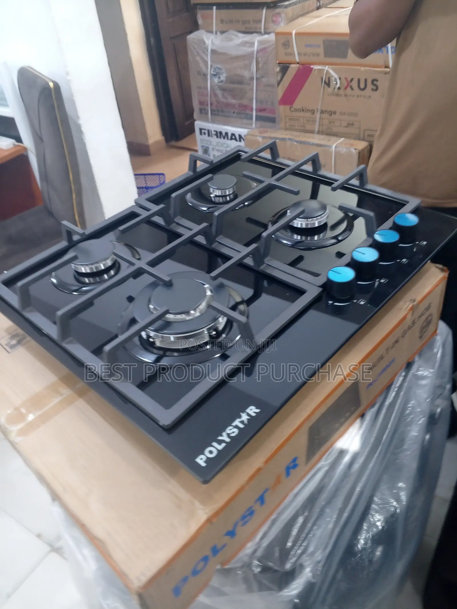 Inbuilt Gas Cooker – 4 Burner Polyester Type