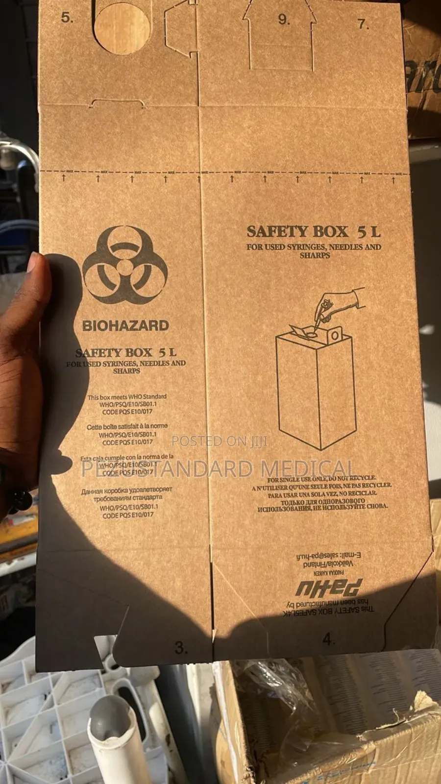 Biohazard Safety Box - PEZUSTANDARD MEDICAL Price: ₦ 500 on Jiji.ng ...