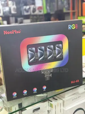 Neepho Mj-48 RGB Ringlight With Tripod Stand and 4phones Holder