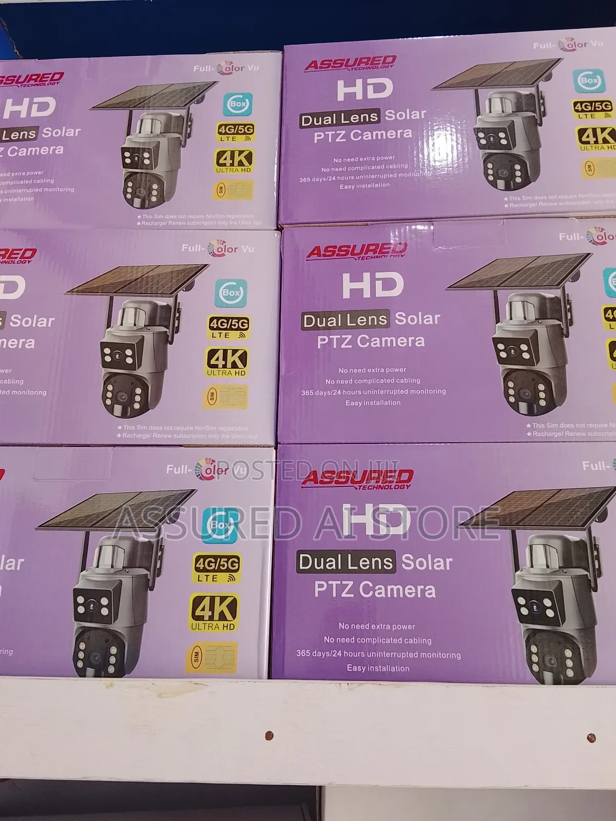 Dual Lense Ubox Solar 4g PTZ Camera