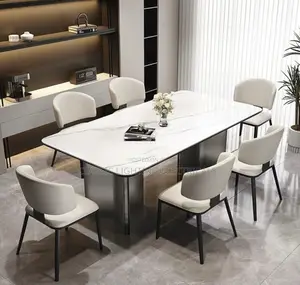 Home Modern Dining Tables Square Restaurant Salon Kitchen Dining