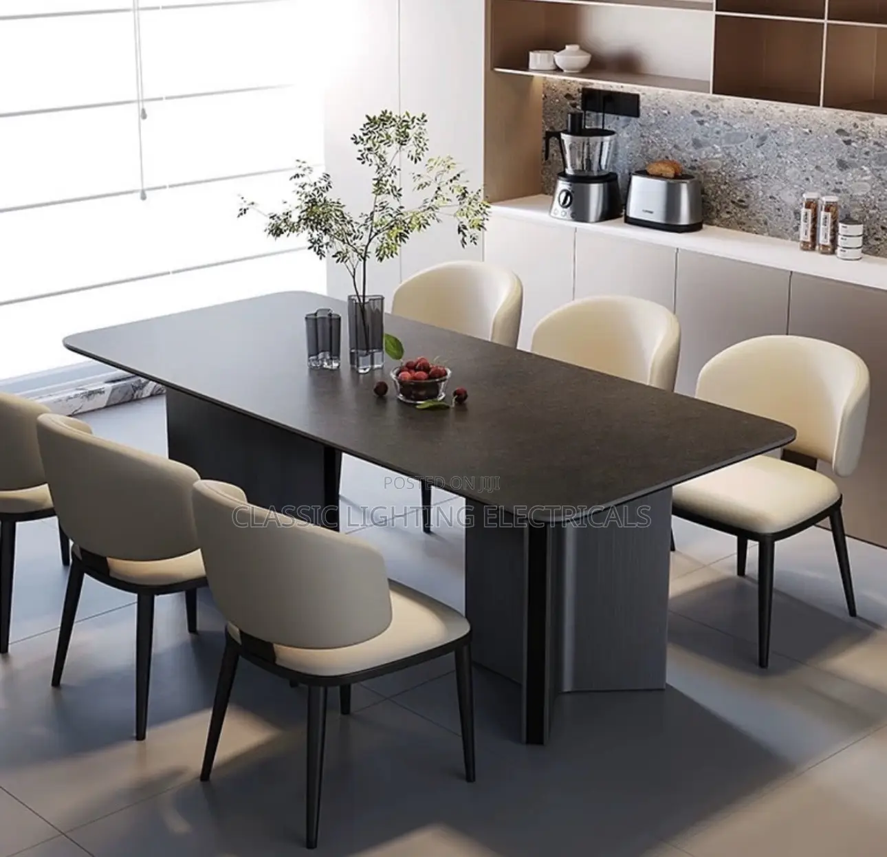 Minimalist Rock Slab Dining Table Modern Simple Light Luxury Table