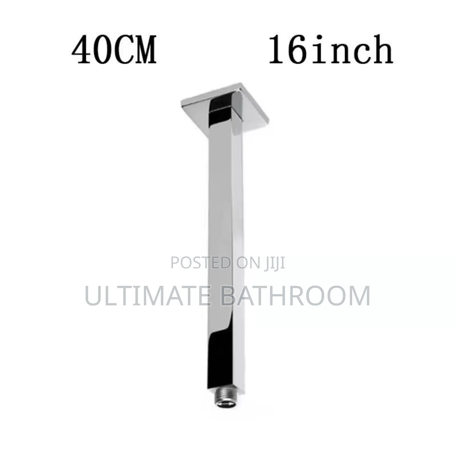40cm Chrome Ceiling Mounted Shower Pole