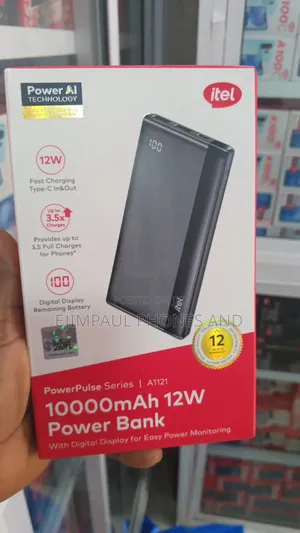 Itel Powerpulse A1121 Power-Bank 10000mah 12w Fast Charging Type-C