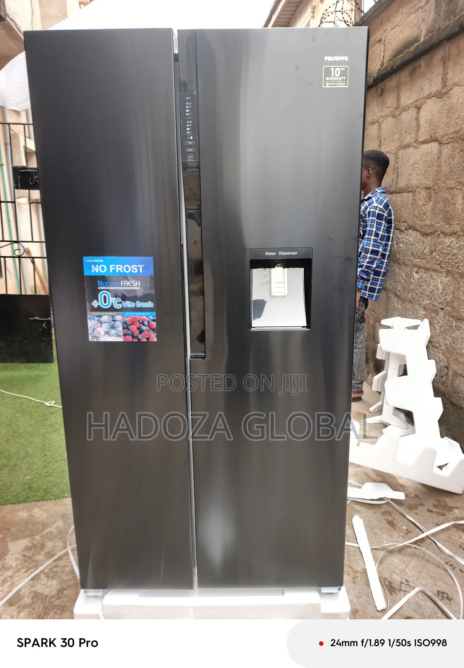 Polystar Fridge Freezer Side By Side 520l