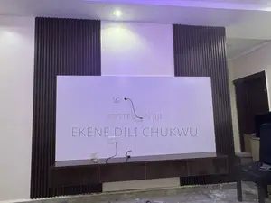 Luxury Tv Wall Panel With Wooden Fluted Design Floating Media Unit