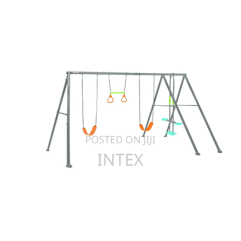 Swing Glide Four Feature Gray Swing Set