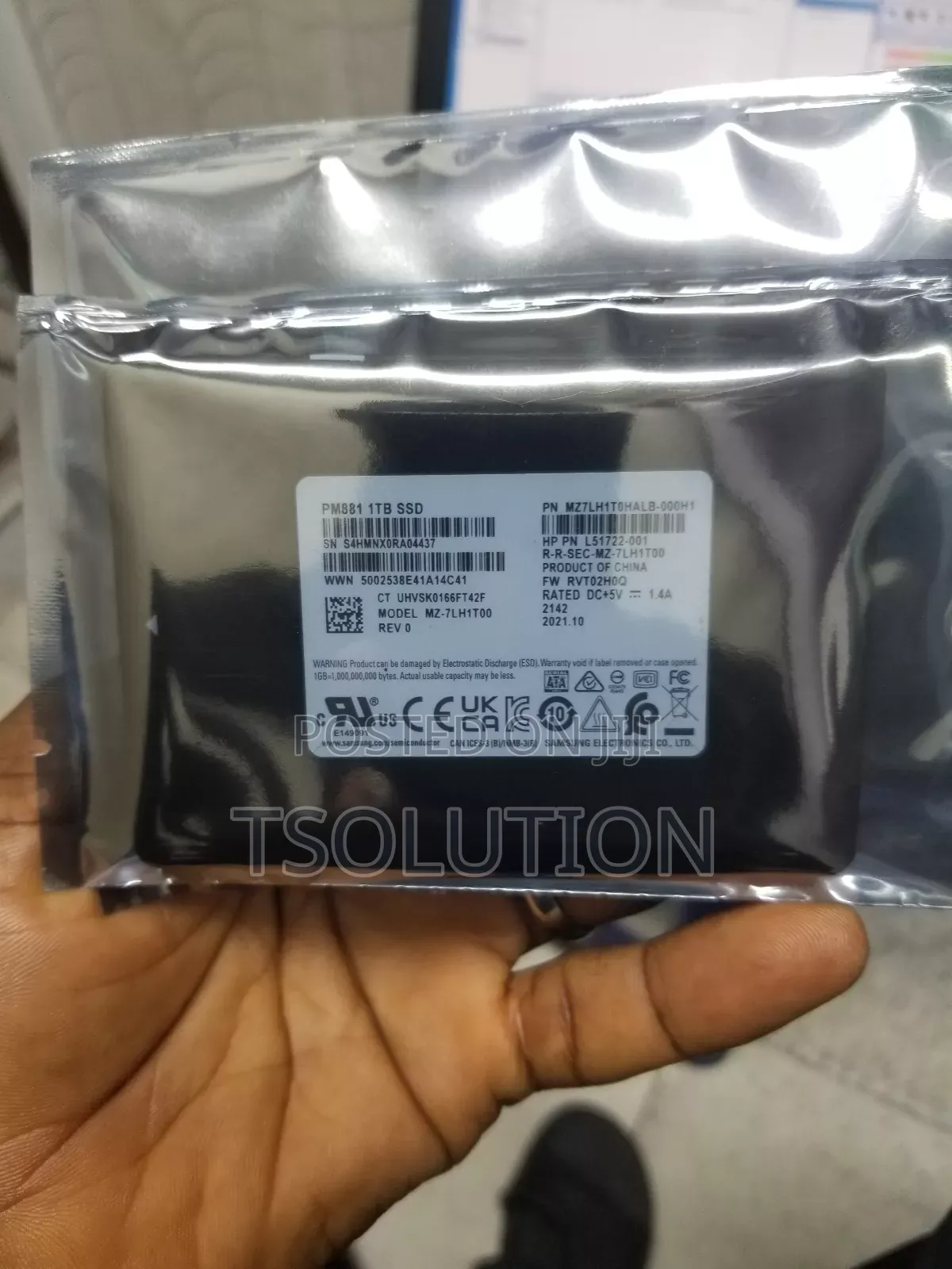 1tb Solid State Drive.