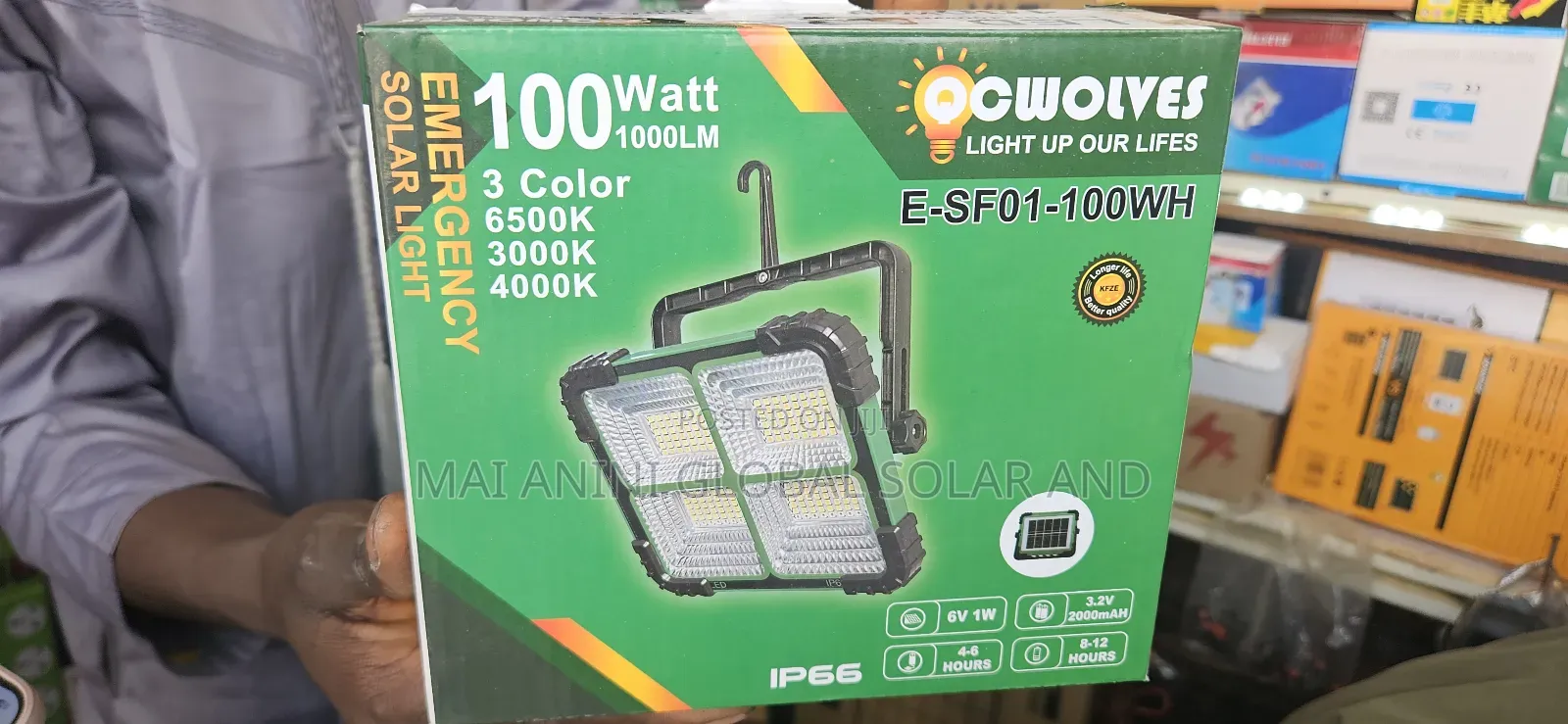 100 Watt Cwolves Emergency Solar Light