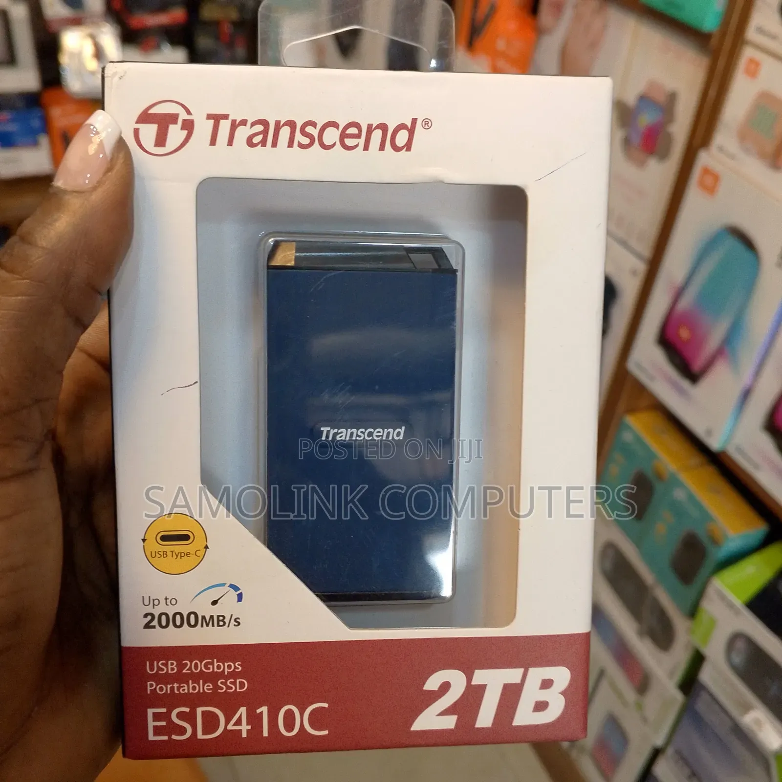 Esd380c,2000mbps External Portable SSD Rugged Shield