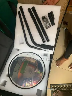 Convex Safety Mirror With Pole And Accessories