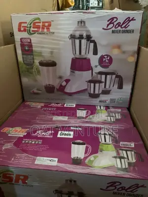 GSR Bolt Mixer Grinder 1500w - Heavy Duty Blender With 4 Jars