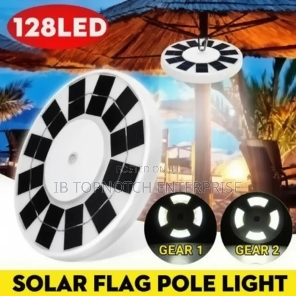 Led Outdoor Solar Powered Camping Lamp Flag Pole Light