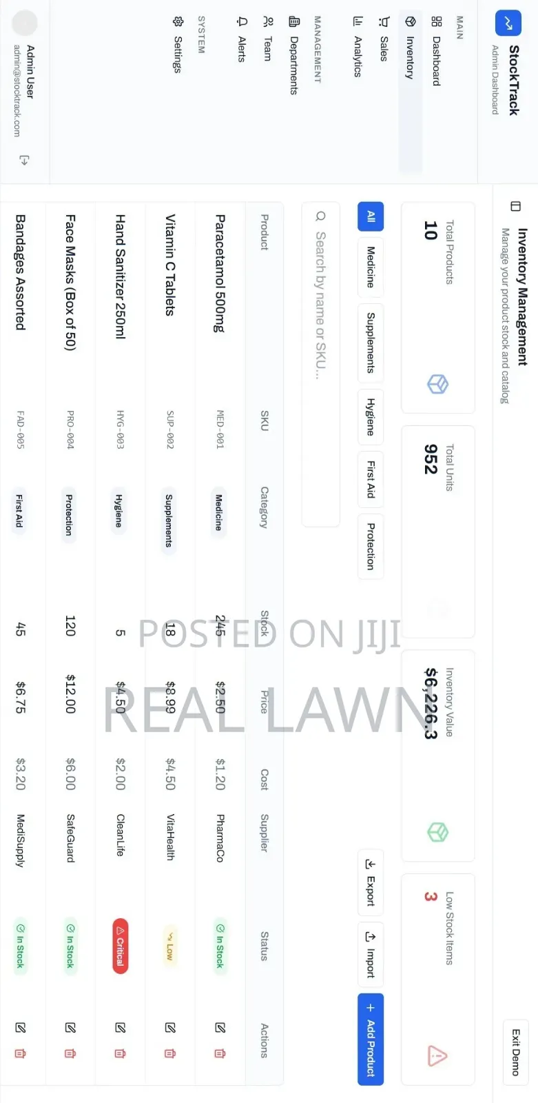 Stock Inventory Management System (Website – See Demo First)