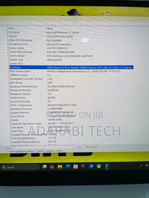 Laptop Asus ROG Zephyrus G14 16GB AMD Ryzen 9 SSD 1T