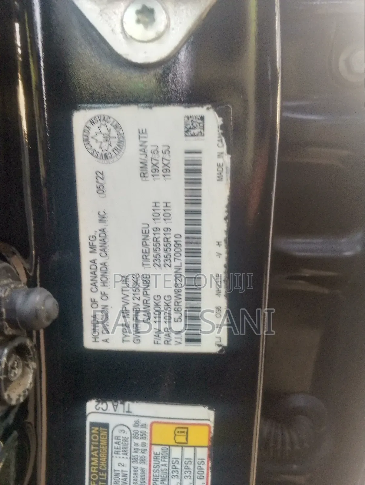 Honda CR-V EX 2022 Black