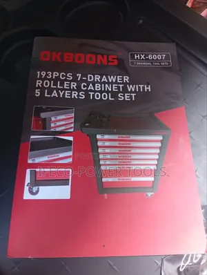 Okboons Hx-6007 193-Piece 7drawer Roller Cabinet With5 Layers Tool Set