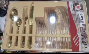 24pcs Gold Cutlery Set