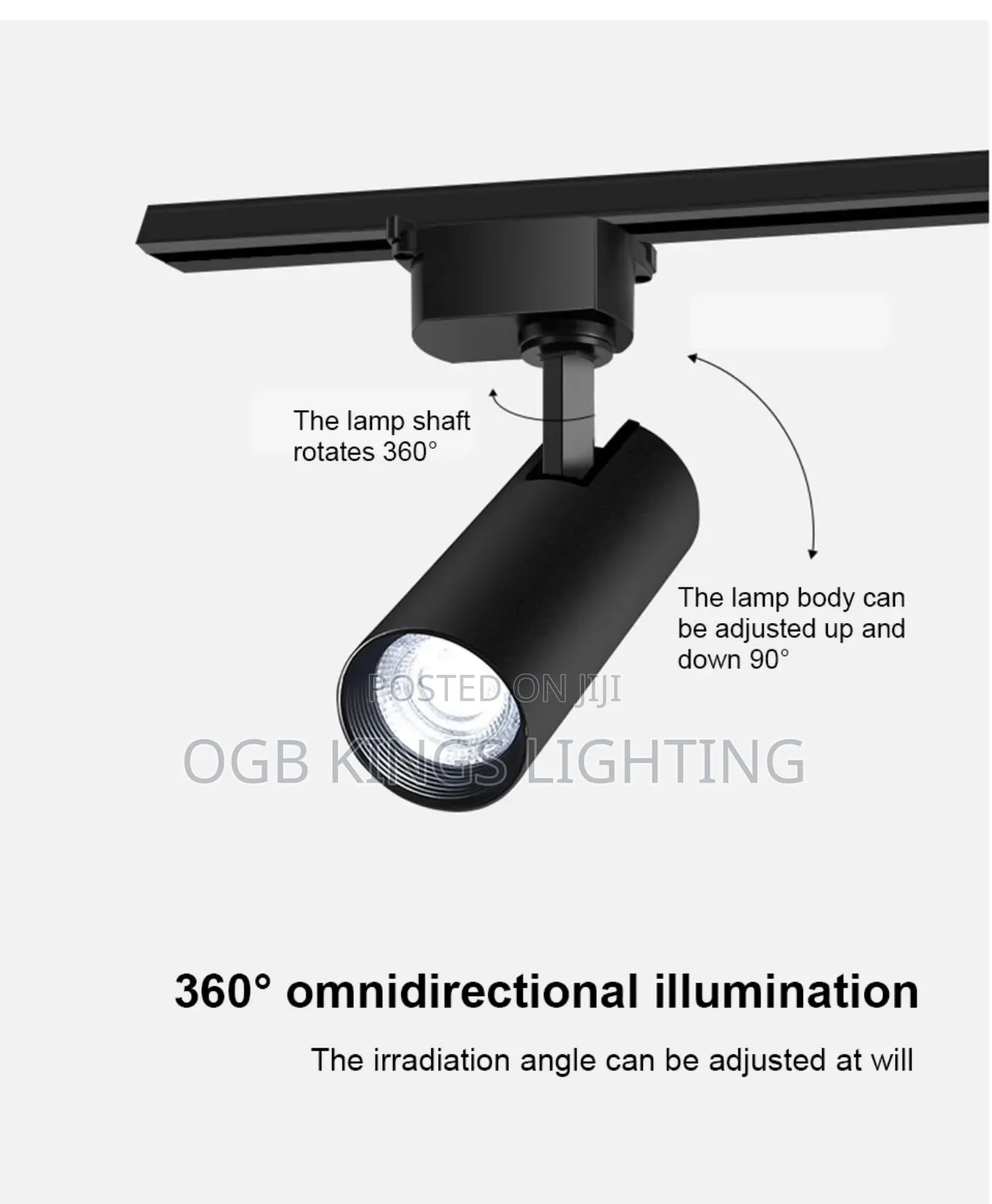 3in1 Led Track Light 40watts Double Colors Lighting