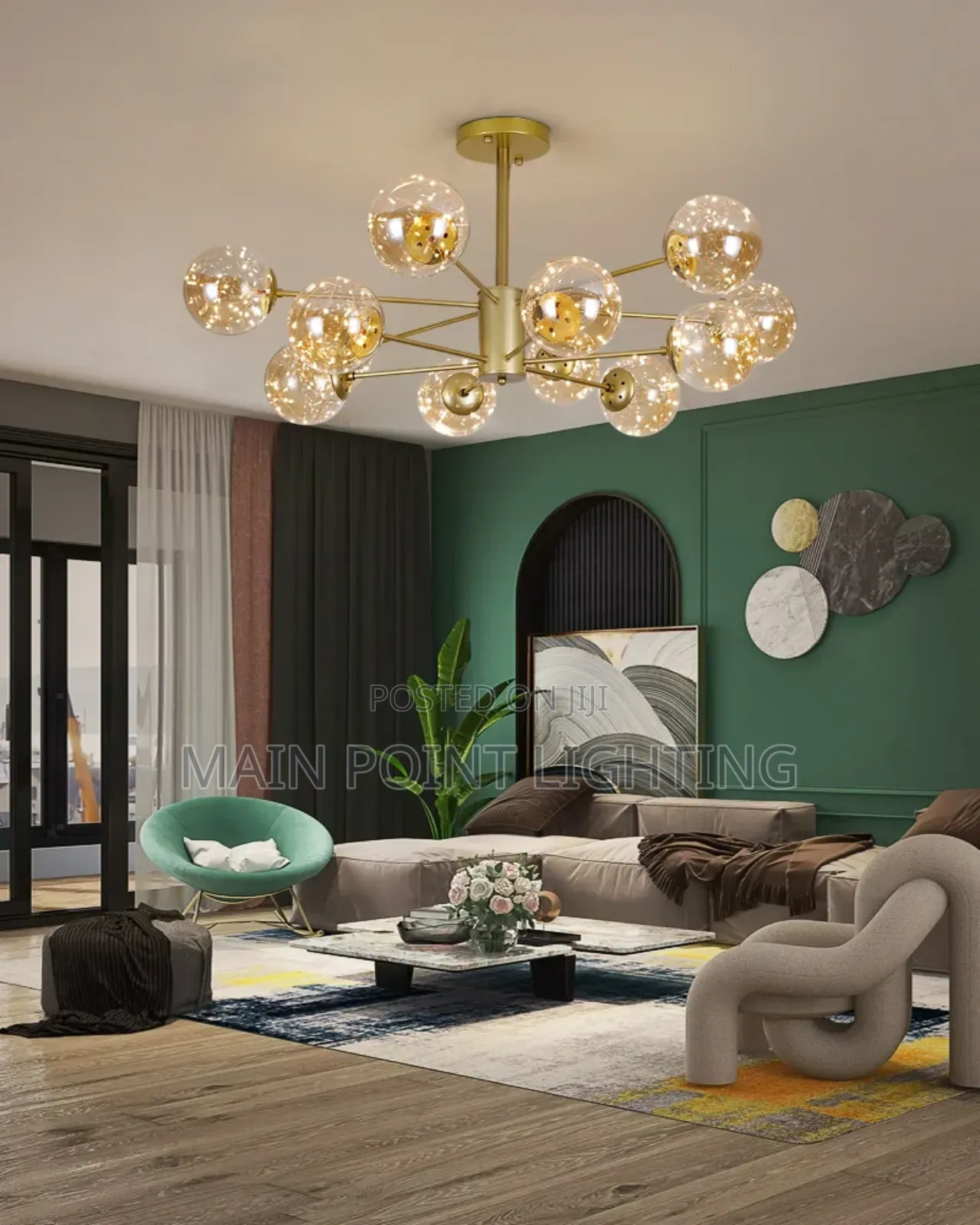 Modern Led Nordic Glass Chandelier