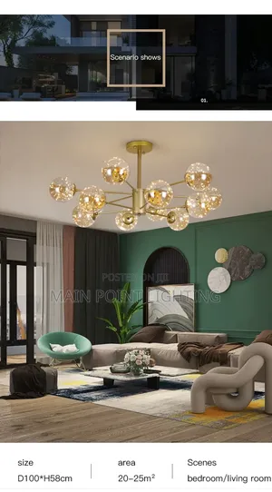 Modern Led Nordic Glass Chandelier